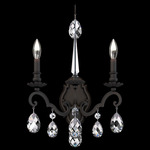 Renaissance Nouveau Wall Sconce - Black / Heritage Crystal