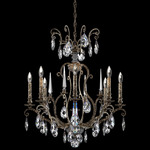 Renaissance Nouveau Chandelier - Heirloom Bronze / Heritage Crystal