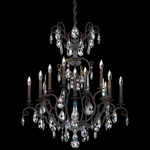 Renaissance Nouveau Chandelier - Black / Heritage Crystal
