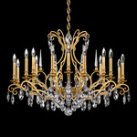 Renaissance Nouveau Grand Chandelier - Heirloom Gold / Heritage Crystal