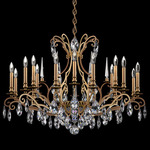 Renaissance Nouveau Grand Chandelier - Etruscan Gold / Heritage Crystal