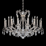 Renaissance Nouveau Grand Chandelier - Antique Silver  / Heritage Crystal