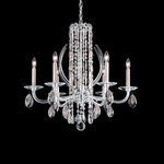 Siena Claw Chandelier - Antique Silver  / Radiance Crystal