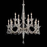 Verona Chandelier - Antique Silver  / Radiance Crystal