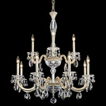 San Marco Chandelier - Antique Silver  / Radiance Crystal