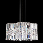 Selene Wide Pendant - Stainless Steel / Optic Crystal