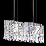 Selene Linear Pendant - Stainless Steel / Optic Crystal