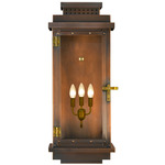 Contempo Flush Outdoor Wall Light - Antique Copper / Clear