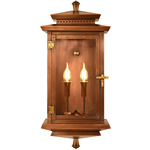 Traveler Flush Outdoor Wall Light - Antique Copper / Clear