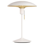 Manta Ray Table Lamp - White / White / Brass