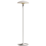 Manta Ray Floor Lamp - Brushed Steel / White / Brass