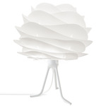 Carmina Mini Tripod Table Lamp - White / White