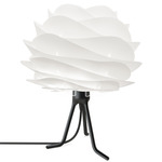 Carmina Mini Tripod Table Lamp - Black / White