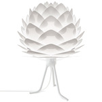 Silvia Mini Tripod Table Lamp - White / White