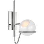 Crosby Wall Sconce 120V - Polished Nickel / Clear