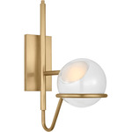 Crosby Wall Sconce 120V - Natural Brass / Clear