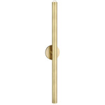 Ebell X-Large Sconce - Natural Brass / Clear