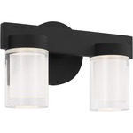 Esfera Bathroom Vanity Light - Nightshade Black / Crystal