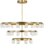 Esfera 3-Tier Chandelier - Natural Brass / Crystal