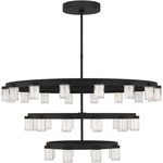 Esfera 3-Tier Chandelier - Nightshade Black / Crystal