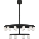 Esfera 2-Tier Chandelier - Nightshade Black / Crystal