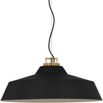 Forge Short Pendant - Natural Brass / Nightshade Black