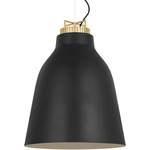 Forge Tall Pendant - Natural Brass / Nightshade Black