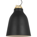 Forge Tall Pendant - Natural Brass / Nightshade Black