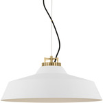 Forge Short Pendant - Natural Brass / Matte White