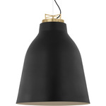 Forge Tall Pendant - Natural Brass / Nightshade Black