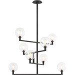 Gambit Chandelier - Nightshade Black / Clear