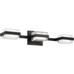 Kamden Bathroom Vanity Light 120V - Nightshade Black / Clear