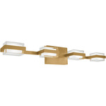 Kamden Bathroom Vanity Light 120V - Natural Brass / Clear