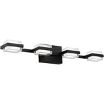 Kamden Bathroom Vanity Light 120V - Nightshade Black / Clear