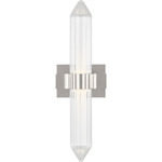 Langston Bathroom Vanity Light 120V - Polished Nickel / Clear