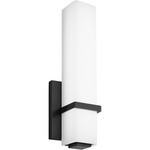 Milan Wall Sconce - Dark Bronze / White Glass