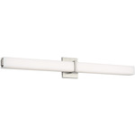 Milan Bathroom Vanity Light - Satin Nickel / White Glass