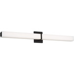 Milan Bathroom Vanity Light - Nightshade Black / White Glass