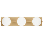 Orbel Bathroom Vanity Light - Natural Brass / Frosted