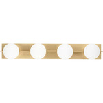 Orbel Bathroom Vanity Light - Natural Brass / Frosted