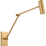 Ponte Large Task Wall Sconce - Natural Brass