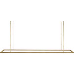 Stagger Halo Linear Pendant - Natural Brass