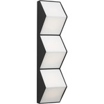 Zig Zag Wall Sconce - Nightshade Black / White Linen