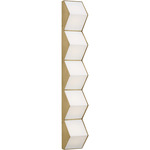 Zig Zag Wall Sconce - Natural Brass / White Linen