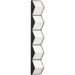 Zig Zag Wall Sconce - Nightshade Black / White Linen