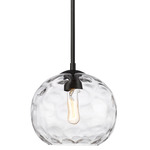 Chloe Pendant - Matte Black / Clear