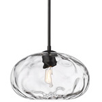 Chloe Pendant - Matte Black / Clear