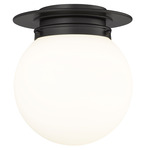 Calhoun Ceiling Light - Matte Black / White Opal