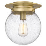 Calhoun Ceiling Light - Heritage Brass / Clear Seedy