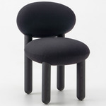 Flock Wooden Leg Chair - Black Stained Ash / Vidar 1880